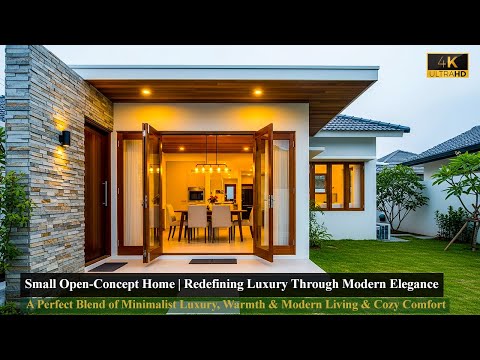 Small Open-Concept Home 🌿 | Redefining Luxury Through Modern Elegance & Cozy Comfort