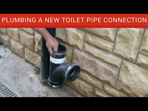 Plumbing a New Toilet WC Soil Pipe Connection into an Existing Cast Iron pipe Using Flexible T Join