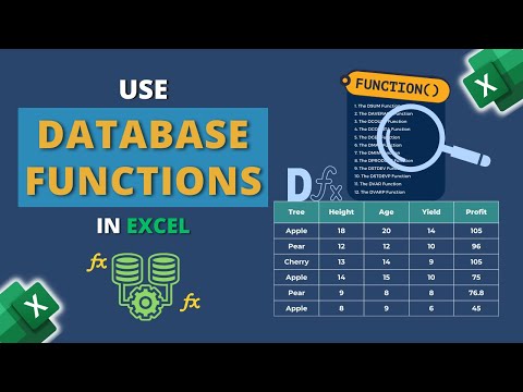 How to Use Database Functions in Excel