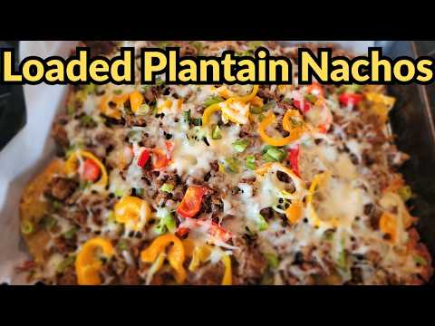 Plantain Lentil Nachos Recipe | Easy Vegetarian Recipes | Plantain Recipes | Lentil Recipes