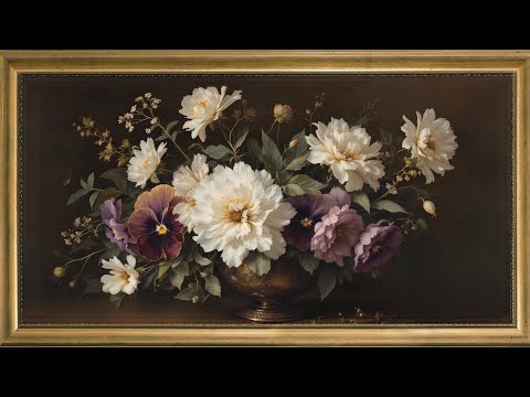 Stunning Blooms and Vintage Elegance: Spring Floral Art: Frame TV Art Spring Flowers