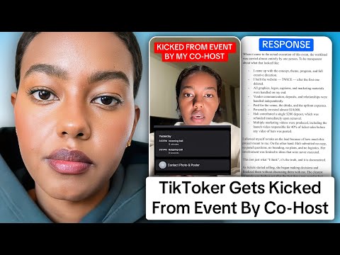 TikToker Gets Kicked From Event By Her Co-Host In Wild Situation