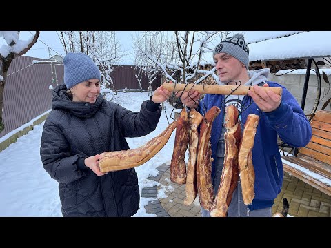 Копчення на дровах у бочці! Сало!