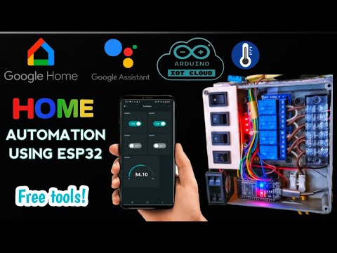 Home Automation with Google home+voice assistant and Arduino iotcloud using ESP32 Microcontroller 👍🏼