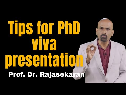 Tips for PhD Viva Voce presentation #profdrrajasekaran #research