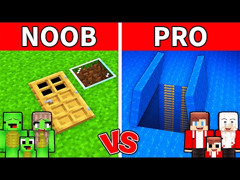 Mikey Family & JJ Family - NOOB vs PRO : Secret Base in Minecraft (Maizen)