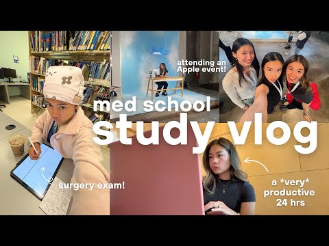 STUDY VLOG | a VERY productive 24 hrs studying for surgery exams + travelling to Toronto!
