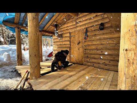I Built a TERRACE in My Log Cabin in JUST 1 Day