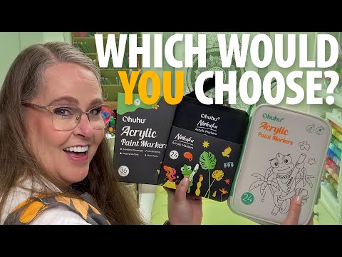 3 Different OHUHU Acrylic Paint Markers [Coloring Examples Included]