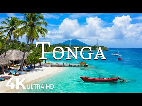 FLYING OVER TONGA (4K UHD) – Soothing Music Along With Beautiful Nature Video - 4K Video ULTRA HD