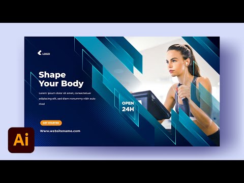 How To Make Landscape Social Media Banner | GYM Fitness| Adobe illustrator Tutorial
