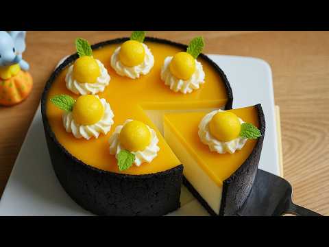 Easy Mango Mousse Cake Anyone Can Make! No Oven Required
