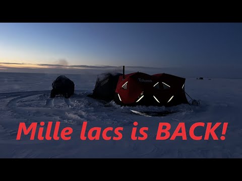 Mille Lacs is BACK! Ice fishing out of North Mille lacs Ice fishing