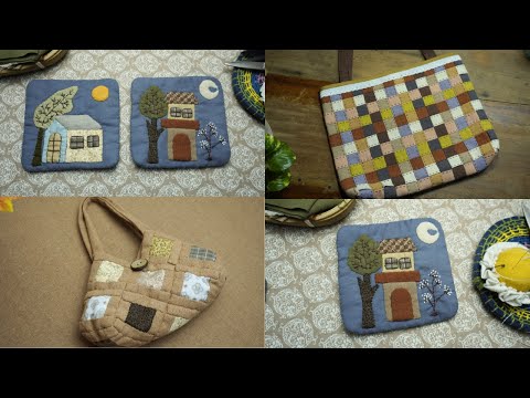 3 Patchwork Ideas for Beginners: Coasters, Tote Bag, Mini Handbag