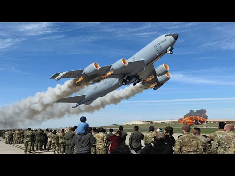 Denmark Shocked! US Air Force Female KC-135 Pilot Take Off in Emergency
