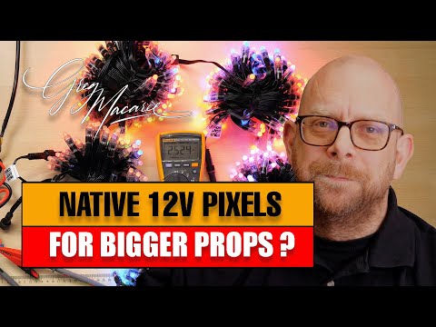 Using 4 Wire, native 12v pixels for bigger props. #xlights #pixels #christmaslights