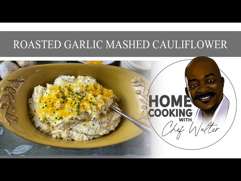Roasted Garlic Mashed Cauliflower