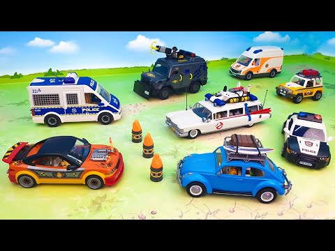 Пожарная и полицейская машина Эвакуатор Трактор и Скорая помощь