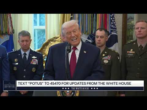 President Trump Participates in a Mexican Border Defense Medal Presentation