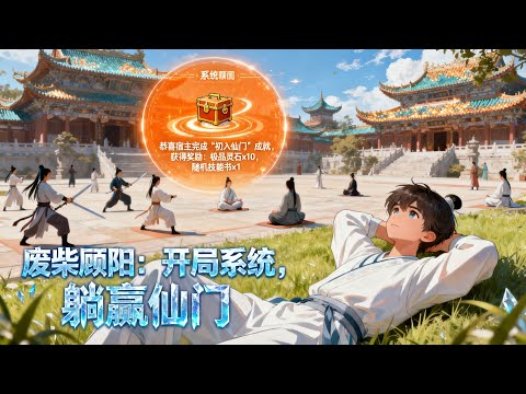 《廢柴顧陽：開局系統，躺贏仙門》穿越成修仙廢柴，眼看就要淪爲雜役弟子，顧陽激活最強路人系統，只要參與事件就能獲得雙倍收益，從此在宗門躺贏成仙。#小說推荐#玄幻#修仙#漫畫解說#故事#有聲小說#有聲書