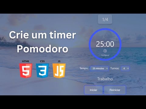 🎯 Como Criar um Timer Pomodoro com JavaScript, HTML e CSS — Passo a Passo!