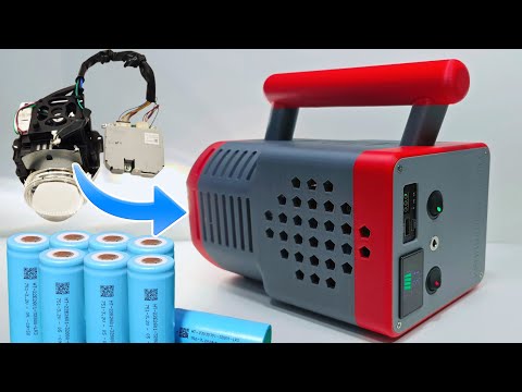 DIY led flashlight and Power bank with Bi-Led Projector Lens 60W and Lifepo4 battery