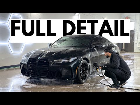 2025 BMW M4 Competition Detailing-Rims Detail, Exterior wash & Interior cleaning ASMR Video.