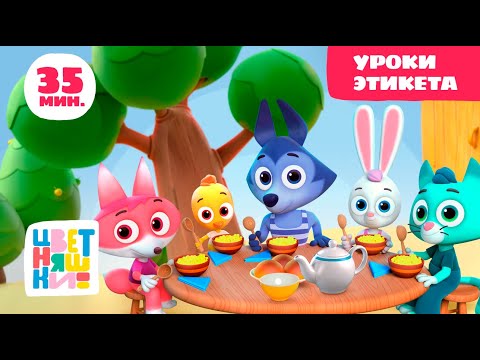 Цветняшки — Уроки этикета — Сборник — Развивающий мультик для малышей