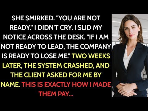 My Boss Said I Wasn't Ready for Promotion, So I Submitted My Notice...