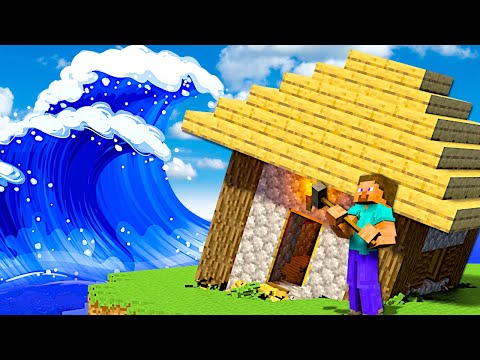 Tsunami Destroys MINECRAFT Village! (Teardown)
