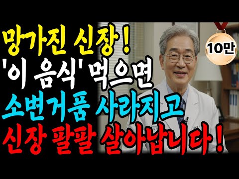 아침에 소변 거품이 나온다면 '이 음식' 꼭 드세요! 신장을 망치는 음식 3가지, 신장을 살리는 음식 3가지.
