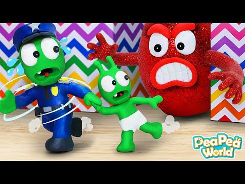 Pea Pea Police Saves Baby from the Maze Monster! 🚨😱💥 Funny Cartoons For Kids