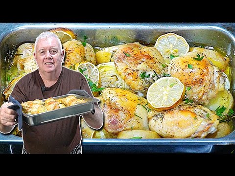 ONE Tray Garlic LEMON CHICKEN Dinner – Easy & Comforting!