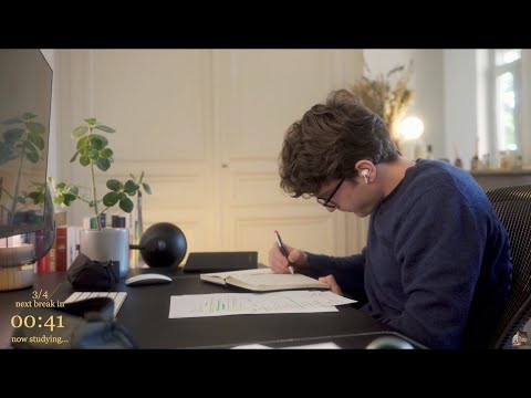 6-HOUR | Study With Me | No music, Deep work, Four breaks