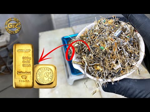 Gold Recovery from Low-Grade Electronic Pins | Gold Recovery | Computer Pins Gold Recovery