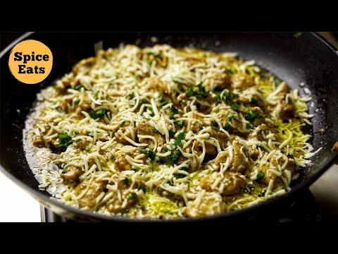 Cheese Chicken Tawa Recipe | Creamy And Cheesy Chicken Boti Fry | Chicken Malai Boti Fry