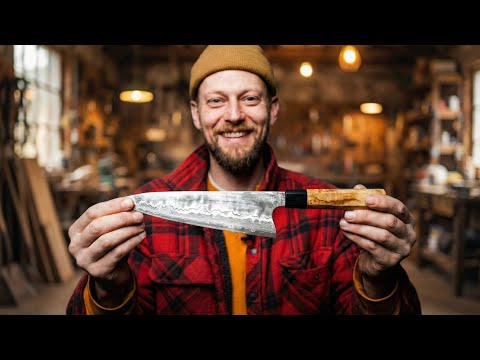 Finest Chef's Knife Out of My Old Garage || Self Taught Knife Maker