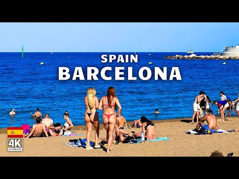 Barcelona, Spain Walking Tour in HOT SUMMER ☀️ 🇪🇸 | Best of Catalonia in 4K Ultra HD