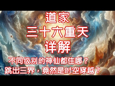 道家的三十六重天詳解：不同級別的神仙都住哪？跳出三界竟然是時空穿越？ #道家 #道教 #神仙 #神話 #天界 #天庭 #三清天 #大羅天 #三界