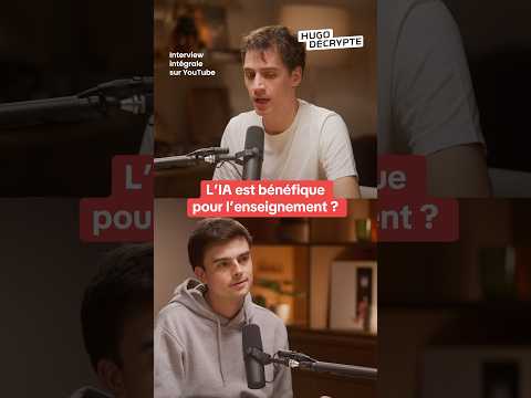 L’IA est bénéfique pour l’enseignement ? Arthur Mensch, spécialiste de l'IA, donne son point de vue