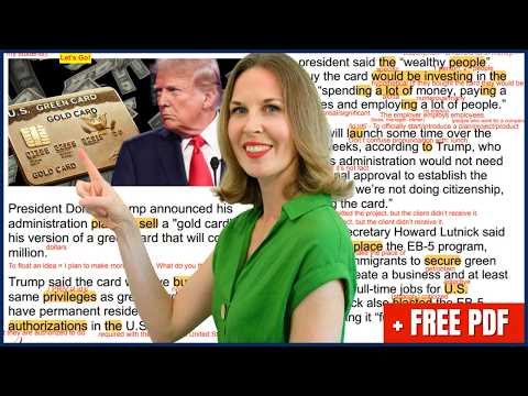 Trump’s $5 Million 'Gold Card' 🇺🇸 Learn English with Donald Trump News