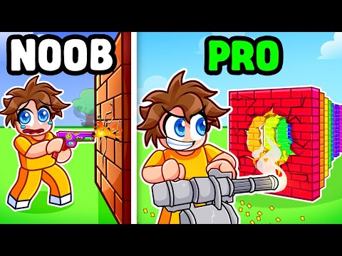 I Went NOOB to PRO in Roblox Shoot Wall Simulator!