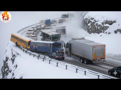 Icy Road Madness Caught on Camera - Unbelievable Ice Chaos #16