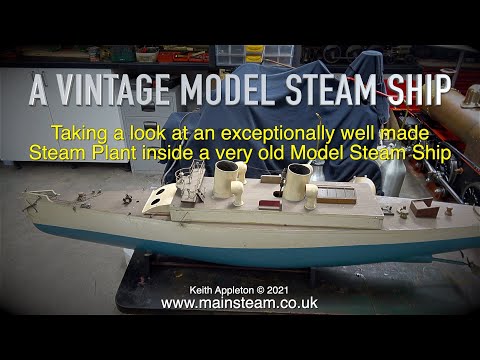 A VINTAGE MODEL STEAM SHIP POND LAUNCH