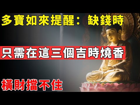 多寶如來提醒：缺錢時，只需在這三個吉時燒香！橫財擋不住#佛光心境#佛陀#佛學#佛教#禪修#佛法智慧#佛教故事#佛教文化