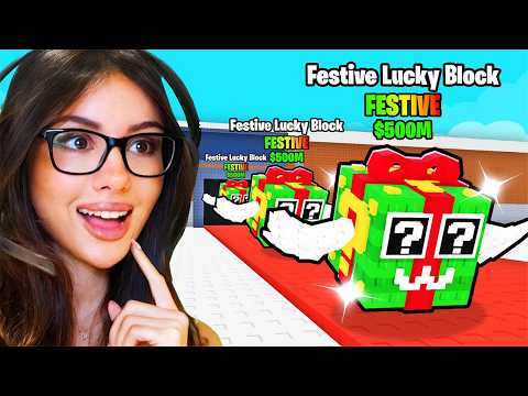 Opening 99 FESTIVE LUCKY BLOCKS in Steal a Brainrot..