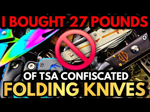 I Bought 27 POUNDS Of TSA Confiscated Knives And I Found... A Harley Davidson Switchblade!?