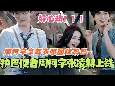 护巴使者周柯宇张凌赫上线！周柯宇拿起衣服圈住热巴的那一刻 谁不心动啊啊啊！ #综艺 #娱乐 #dilraba #迪丽热巴 #刘宇宁 #张凌赫 #开始推理吧
