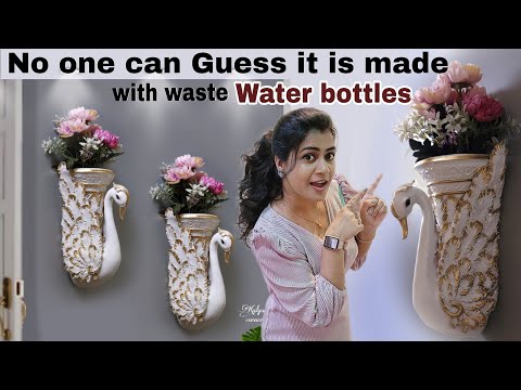DIY Swan Wall Planter from Waste Plastic Bottle😱Best out of waste Wall hanging craft ideas