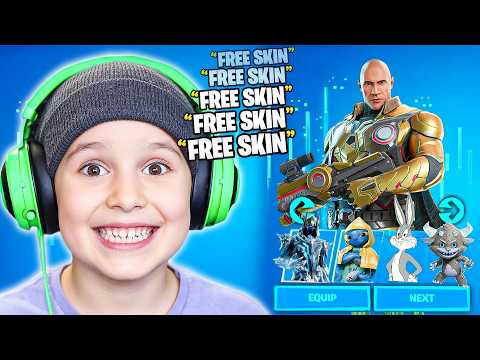 Pretending To Be a 9 Year Old To Get LEVEL 100 Battle Pass! (FREE)